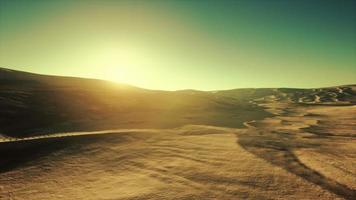 Beautiful sand dunes in the Sahara desert photo