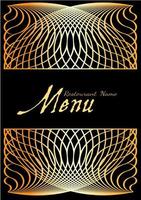 Golden vintage menu design vector