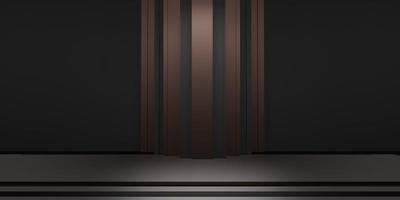 studio background Shiny square base backdrop for product display 3D illustration photo