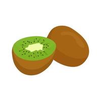 Kiwi fruit icon. Vector. In the style of hand drawing. vector