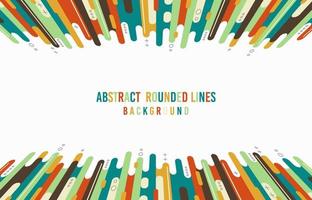Abstract colorful rounded lines pattern artwork decorative style. Overlapping design with copy space of text background. illustration vector