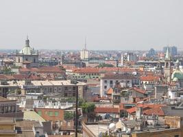 vista de la ciudad de milán milano en italia foto