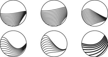 geometría minimalista de línea circular. línea de diseño de icono de forma de círculo.eps vector