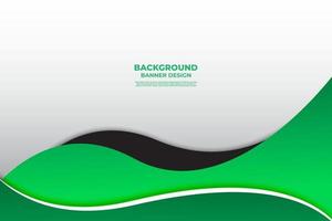 Green Wave Background Banner Template Design For Flyer, Business Presentation, Business Poster Design, Sales Promotion And Advertising vector