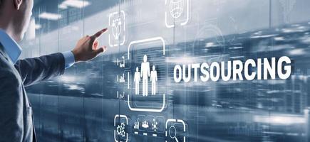 Outsourcing Business Human Resources Internet Finance Technology Concept photo