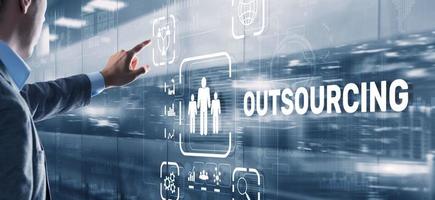 Outsourcing Business Human Resources Internet Finance Technology Concept photo