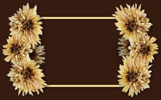 Frame made of dried flowers photo