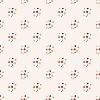 Little polka dot ornament seamless pattern. Colorful circles on white background. vector