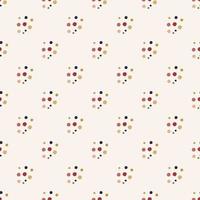 Little polka dot ornament seamless pattern. Colorful circles on white background. vector