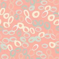 Blue and light pastel rings seamless stylized pattern. Geometric shapes on pink soft background. vector