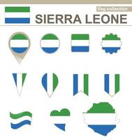 colección de banderas de sierra leona vector