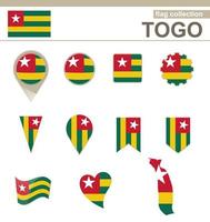 colección de banderas de togo vector