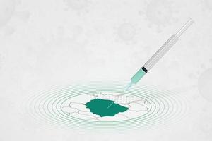 Poland vaccination concept, vaccine injection in map of Poland. Vaccine and vaccination against coronavirus, COVID-19. vector