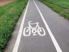 señal de carril bici foto