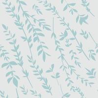 Seamless pattern with wild herbs branches and leaves background cute spring vintage colorful pattern with leaves. vector