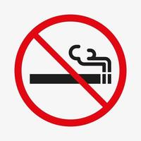 No smoking sign. Cigarette ban. vector