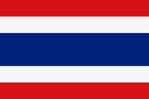 Thai flag vector icon. The flag of Thailand.