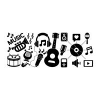 An editable design illustration of music vector