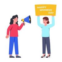 Trendy vector design of happy Women day