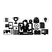 A unique design illustration of design studio vector