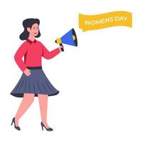 Trendy vector design of Women day announcement