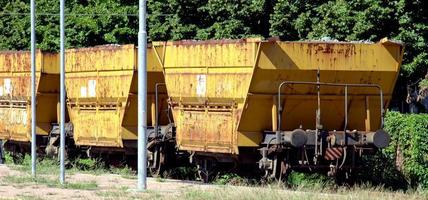 Cargo train wagons photo