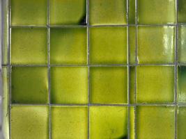 Green tiles texture photo