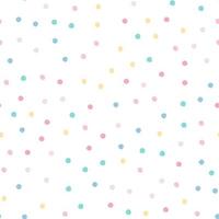 Random dots seamless pattern on white background. Party wallpaper. vector