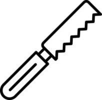 Bread Knife Icon Style vector