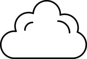 estilo de icono de nube vector