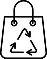 Recycle Bag Icon Style vector