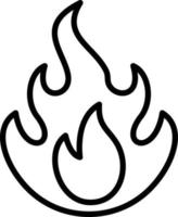 estilo de icono de fuego vector