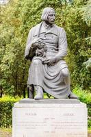 Bronze statue of Gogol in Villa Borghese park, Rome, Italy photo