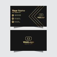 Golden Black Business Card vector