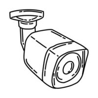 CCTV Camera Indoor Icon. Doodle Hand Drawn or Outline Icon Style. vector