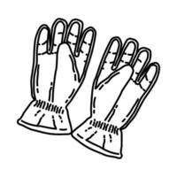 Winter Defender Glove for Kids Icon. Doodle Hand Drawn or Outline Icon Style. vector