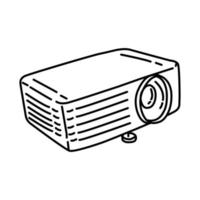 Projector Unit Icon. Doodle Hand Drawn or Outline Icon Style. vector