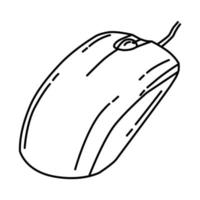 Mouse Computer Icon. Doodle Hand Drawn or Outline Icon Style. vector