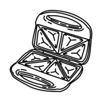 Sandwich maker Icon. Doodle Hand Drawn or Outline Icon Style. vector