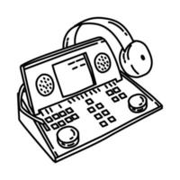 Audiometry Diagnosis Machine Icon. Doodle Hand Drawn or Outline Icon Style. vector