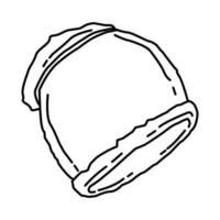 Winter Beanie for Men Icon. Doodle Hand Drawn or Outline Icon Style. vector