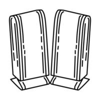 Speaker Computer Icon. Doodle Hand Drawn or Outline Icon Style. vector