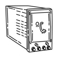 Temperature Controller Machine Icon. Doodle Hand Drawn or Outline Icon Style. vector