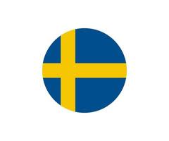 Swedish flag vector icon. The flag of Sweden.
