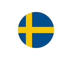 Swedish flag vector icon. The flag of Sweden.