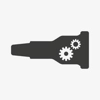 Gearbox, gear shift, car transmission vector icon isolated on white background.