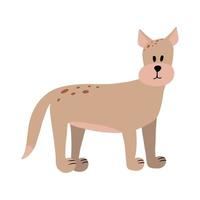 ilustración vectorial de lindo perro. perro aislado sobre fondo blanco. estilo infantil vector