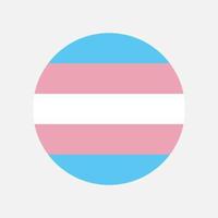 Transgender flag circle vector icon