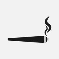 Marijuana joint vector icon isolated on white background