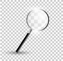 magnifying glass on transparent background vector